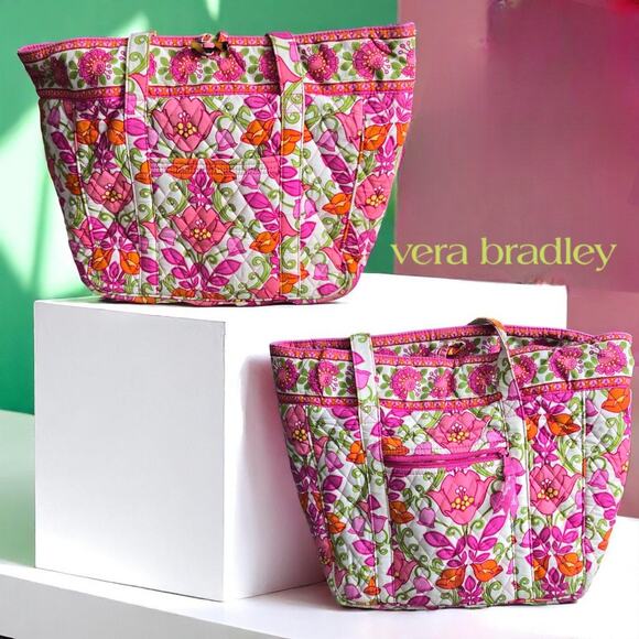 Lillie Bell Discounted Vera Bradley Get Carried Away Tote Laptop Diaper Bag - Picture 7 of 7